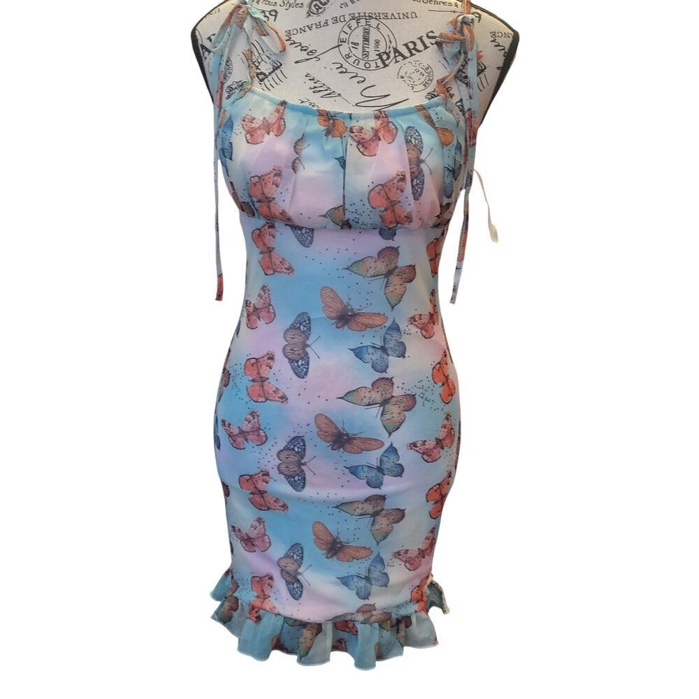 Multi Color Butterfly Sun Dress
